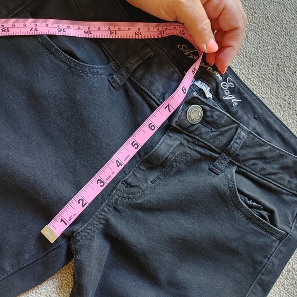 8 Long American Eagle Outfitters black jeggings skinny jeans - Picture 7 of 9